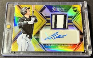 2023 Select Gold Prizm /10 Rookie Patch Auto Colson Montgomery Jersey RC #PJA-CM - Picture 1 of 3