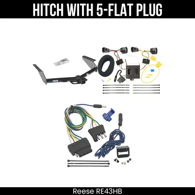 Trailer Hitch + 5 Way Wiring For 08-12 Jeep Liberty 44585 2" Receiver Class 3 - Image 1 of 4