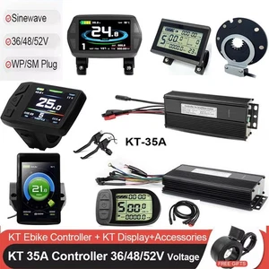 EBike 36V-52V KT 35A Sine Wave Controller 1000W-1500W+Display Throttle Brake PAS - Picture 1 of 45