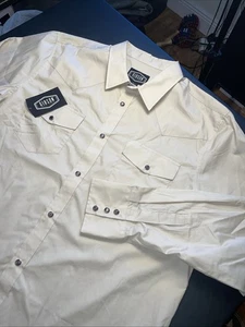 Gibson Pearl Snap Men's XL Tan Campfire Long Sleeve Dress Shirt New w/ tag - Picture 1 of 11