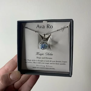 Ava Ro Sterling Silber Kugel Halskette mit Swarovski Kristallen - Bild 1 von 3