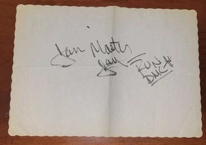 Super Rare Run DMC Hand Signed Autograph Signed Jam Master Jay - Picture 1 of 4