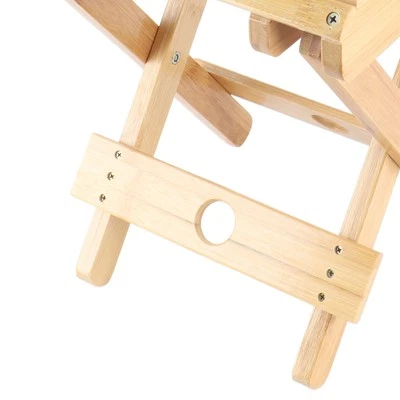Folding Stool Bamboo Massage Shop Shaving Shower Footrest Home Portable Foldi - Image 1 of 4