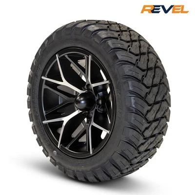 14" Fusion Wheels on 23x10R14 Paramount MT Tires, Set of 4 Golf Cart W&T Foto 1 de 2