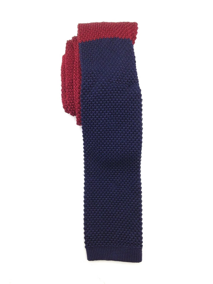 Tommy Hilfiger Hombres Azul Rojo Tonal Seda Cuello Ajustado Tejido Corbata 58x2.25 Foto 1 de 1