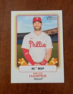 2022 Topps Heritage #AW-2 Bryce Harper NL MVP Philadelphia Phillies - Picture 1 of 1