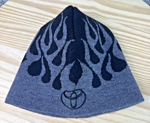 TOYOTA Gorro Calavera Gorra Sombrero Adulto Negro Gris Llamas Automotriz Coche Camión Motociclista - Imagen 1 de 7