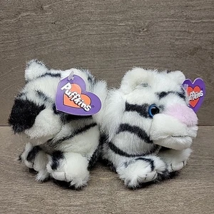 Lot of 2 Puffkins SNOWBALL Pink Nose and BLACK NOSE 3/5/97 w/ Tag Swibco Retired - Picture 1 of 12