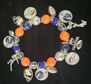 Denver Broncos NFL  Adjustable Charm Bracelet Bangles FREE Shipping!!!! (1) - Picture 1 of 1