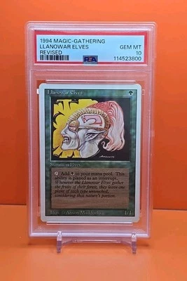 🟢🟢🟢 1994 MAGIC The Gathering LLANOWAR ELVES REVISED 3RD EDITION PSA 10 💎MINT - Image 1 of 2