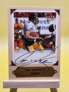 2001 Tim Dwight FLEER ULTRA AUTOGRAPHED AUTO NFL ROOKIE CARD RC IOWA FALCONS  - Picture 1 of 2