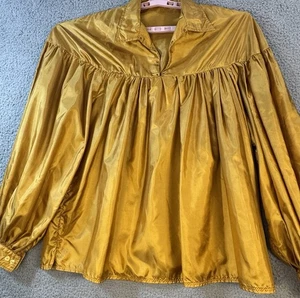 Vintage Style Gold Piraten Renaissance Hemd Handmade Oversized Fit - Bild 1 von 14