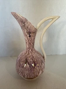 Vintage 1970 MCM Keramik Kunst Tropfvase Krug 6" - Bild 1 von 12