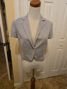 IISLI grey Cropped Jacket Sz 6 - Picture 1 of 5