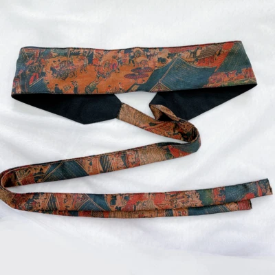 Satin Femme Ceinture Large Corast Japonais Faux Soie Obi Kimono Ethnique - Photo 1/4
