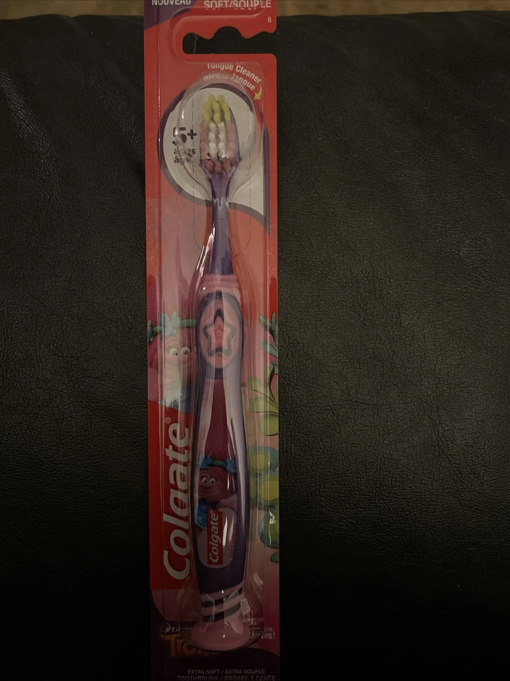 Colgate Kids Manual Toothbrush Trolls Pink with Suction Base Extra Soft Age 5+ - Image 1 of 1