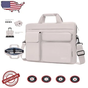 Versatile MacBook Compatible Laptop Shoulder Bag with Multiple Pockets & Padding - Picture 1 of 9