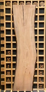 64A Kirschbrett Dekobrett Kirschholz Rustikal Baumkante 26mm x 27-32cm x 120cm - Bild 1 von 3