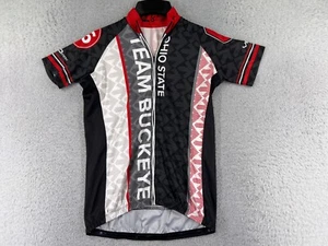 VOMAX Cycling Jersey Womens Small Black Red Ohio State Cancer Center Full Zip - Picture 1 of 13