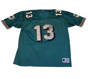 Vintage Miami Dolphins Shirt Dan Marino Football Champion Jersey XL 52 NFL VTG - Picture 1 of 14