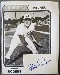 Steve Rogers Autograph Montreal Expos MLB 3x5 Index Card - Picture 1 of 2