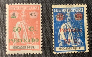 MOZAMBIQUE PORTUGUESE 1921/24 Postage Due Ceres surcharge optd. MH/USED - Picture 1 of 1