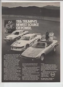 Anuncio original de revista Triumph TR8 1980 "Triumph's Newest Source of Power" - Imagen 1 de 1