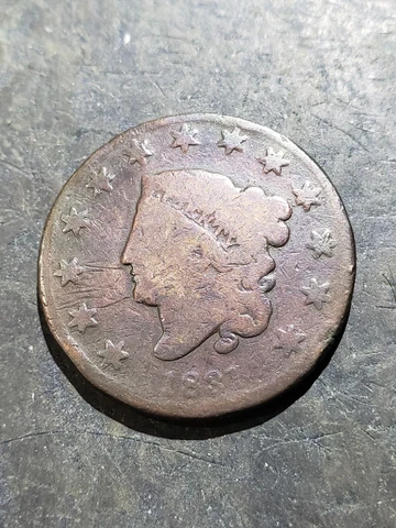 1831 Damaged Worn Large Cent Cover