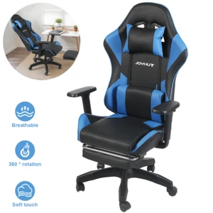 Neo Gaming Chair Leather Racing Office Executive Recliner with Leg Rest Massage - Picture 1 of 18