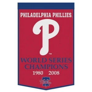 Philadelphia Phillies MLB 24" x 38" Embroidered Wool WorldSeries Banner Wincraft - Picture 1 of 1
