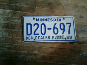 minnesota dealer plate 1988 - Bild 1 von 1