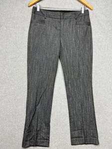 Express Columnist Womens Geometric Straight Leg Slack Pants Size 0R Gray Simple - Picture 1 of 10