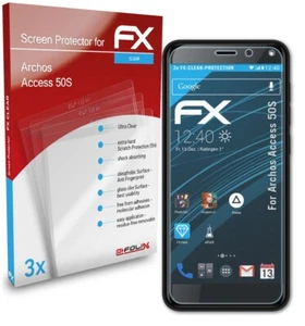 atFoliX 3x Screen Protection Film for Archos Access 50S Screen Protector clear - Zdjęcie 1 z 9