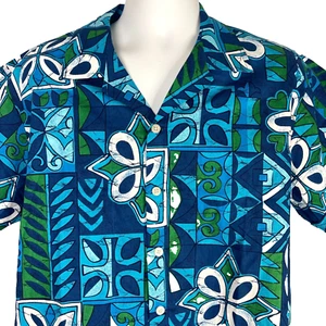 Kennington Classic Tribal Tapa Print Retro Hawaiian Shirt size Small w/Tags Tiki - Picture 1 of 6