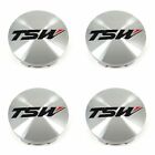 4 TSW Alloys Machined Silver Center Caps for 5L MAX Mechanica Nurburgring