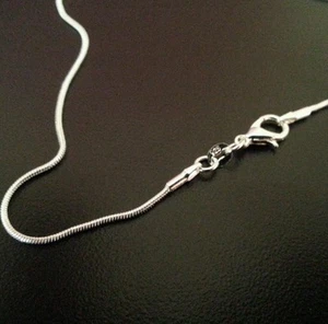 European Style Sterling Silver 925 Snake Chain 1mm Necklace 17" - Picture 1 of 4