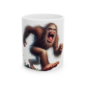 Taza de cerámica Bigfoot Mad Adventure - Regalo perfecto para amantes de la naturaleza, café - Imagen 1 de 5