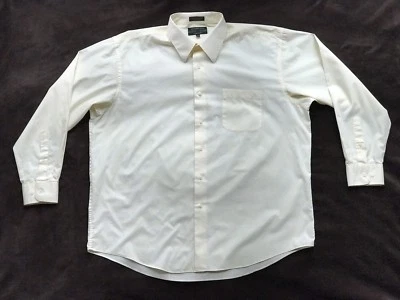 Alexander Julian Colours L/S Yellow Mens Dress Shirt Size XL 17-17 1/2 34/35 - Image 1 of 3