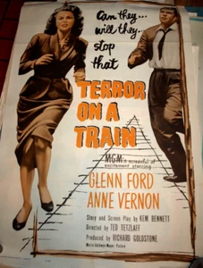 FILM/MOVIE POSTER - TERROR ON A TRAIN(1962) - US one-sheet - good - Bild 1 von 1