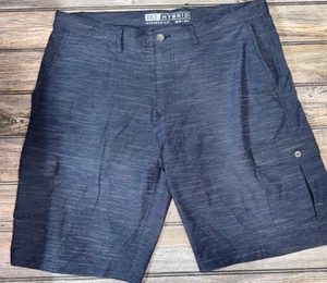Pantaloncini cargo BKE Hybrid da uomo taglia 38 neri a righe leggeri vacanza spiaggia - Foto 1 di 3