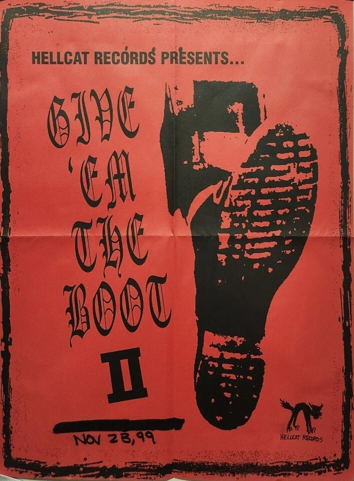 Hellcat Records 1999 Give 'Em The Boot 2 promo poster Excellent New old stock - Image 1 of 1
