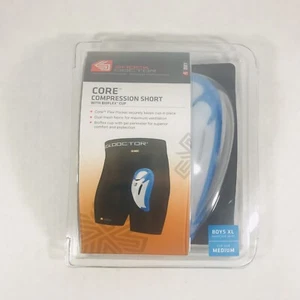 SHOCK DOCTOR SD 221 BOYS XL 28-30 CORE COMPRESSION SHORT WITH MEDIUM BIOFLEX CUP - Picture 1 of 4