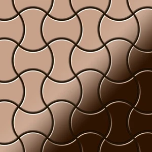 Azulejo de mosaico de metal macizo titanio cobre de alto brillo 1,6 mm de grosor Infinit-Ti-AM - Imagen 1 de 4