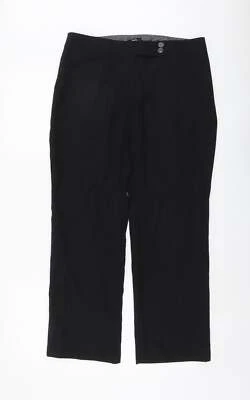 M&Co Womens Black Polyester Blend Trousers Size 14 L28 in - Image 1 of 4