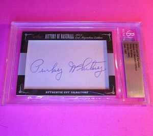 2012 Leaf Cut Signature, History of Baseball, Pinky Whitney, Autograph Auto, BGS