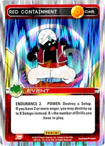 DBZ Dragon Ball Z TCG Panini Heroes & Villains C46 Red Containment Foil - Picture 1 of 1