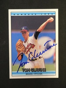 Tom Glavine 1992 Donruss autógrafo firmado a mano #629 - Imagen 1 de 2