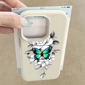 Custodia telefono farfalla antiurto per iPhone 16 15 14 Pro Max 13 12 11 cover sottile - Foto 1 di 20