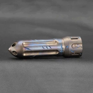 Outdoor Handgeschnitzt Titan Wasserdicht Box Pillendose Aufbewahrung Tank Tragbar EDC - Bild 1 von 4