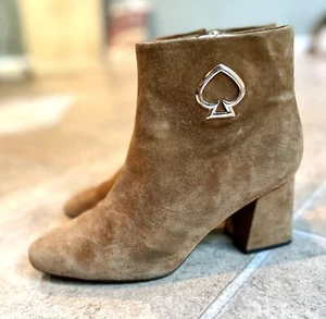Kate Spade Alihandra Wildleder Stiefeletten mit Absatz 8,5 M braun hellbraun - Bild 1 von 5